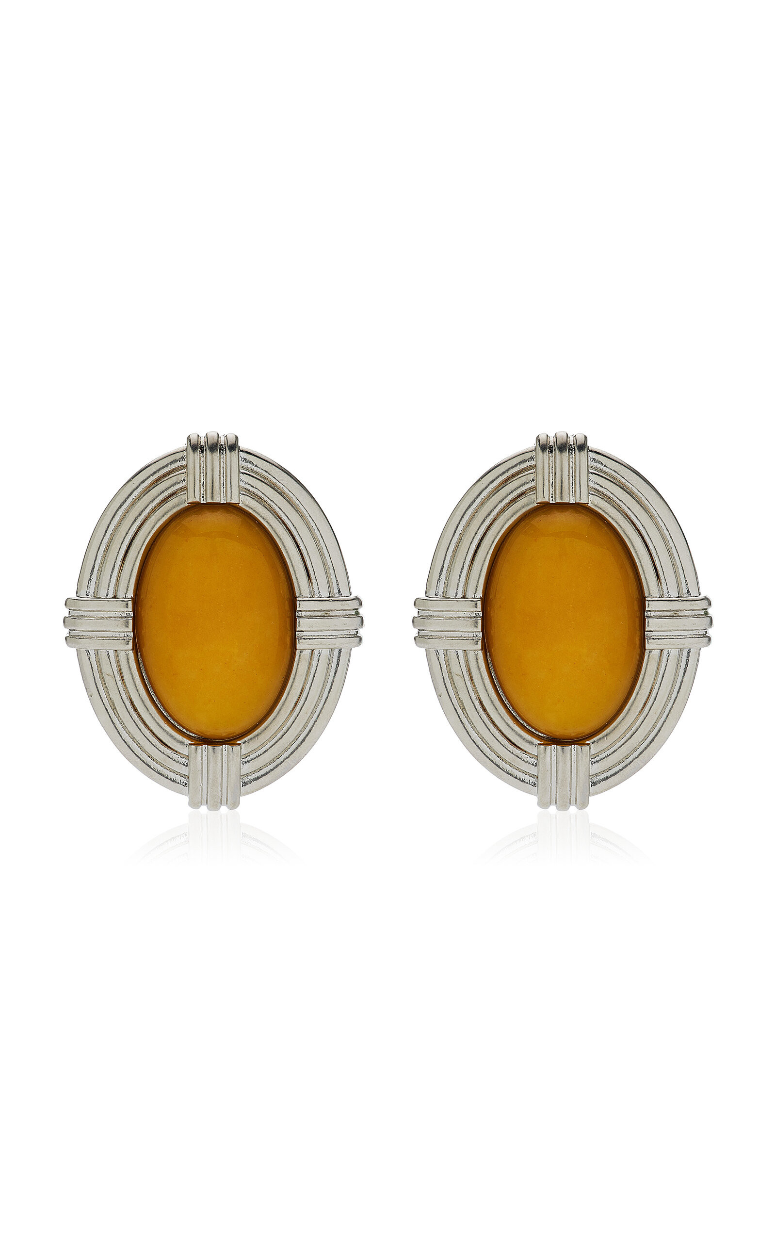 Hera Rhodium-Plated Citrine Earrings | Moda Operandi (Global)