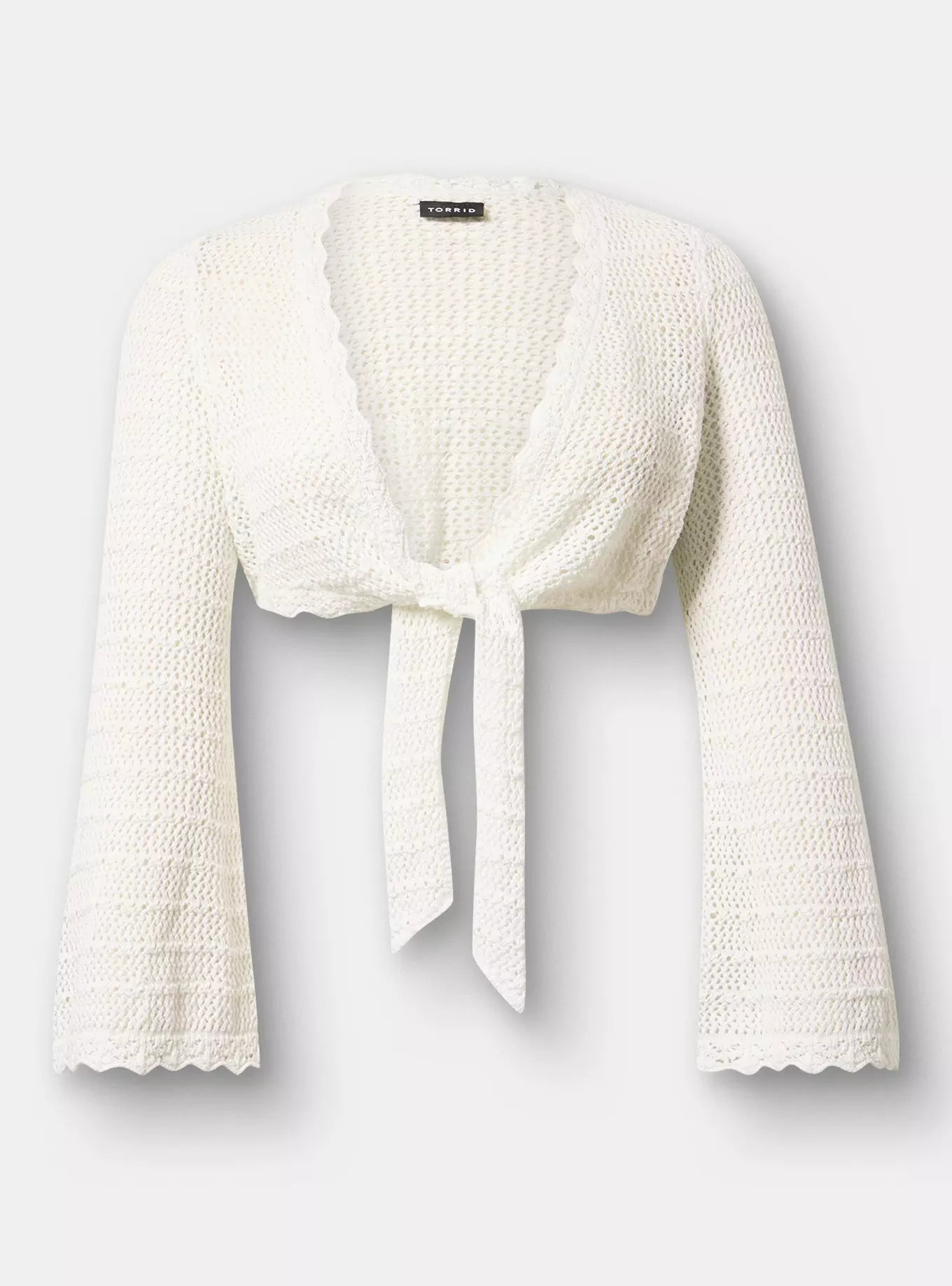 Open Stitch Tie Front Shrug | Torrid (US & Canada)
