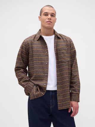 Organic Cotton Relaxed Flannel Shirt | Gap (CA)