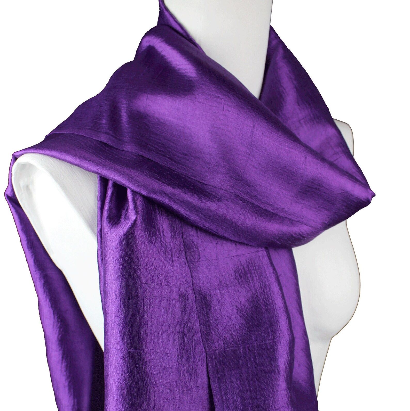 Purple Silk Shawl or Scarf Hand Loomed Raw Silk - Etsy Australia | Etsy (AU)