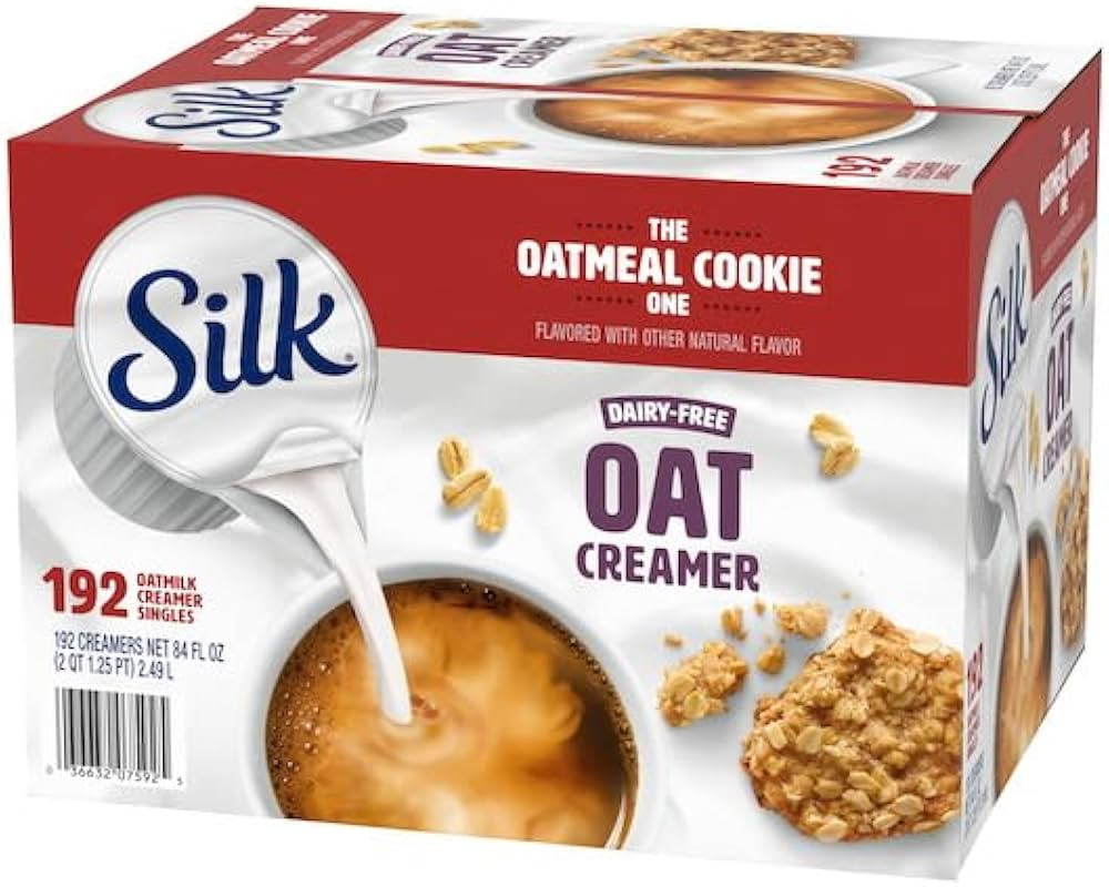 Silk Oat Milk Oatmeal Cookie Single Serve Non-Dairy Coffee Creamer | Vegan, Gluten-Free, Lactose ... | Amazon (US)