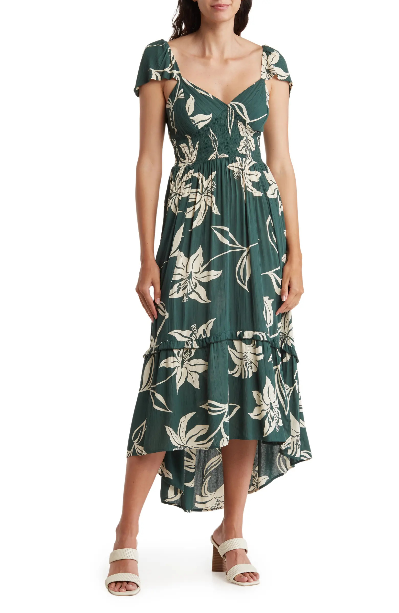 Flutter Sleeve Maxi Dress | Nordstrom Rack