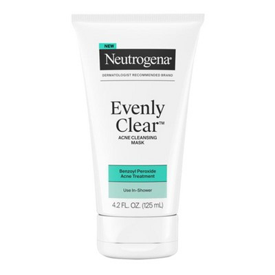 Neutrogena Evenly Clear Acne Cleansing Mask with Benzoyl Peroxide - 4.2 fl oz | Target