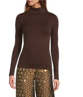 Buru Mock Neck Long Sleeve Tee | Dillard's | Dillard's