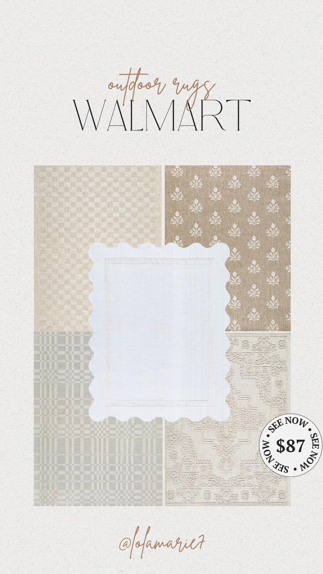 $87 outdoor rugs from Walmart 

#walmart #outdoor #patiorefresh #spring

#LTKSeasonal #LTKSaleAlert #LTKHome