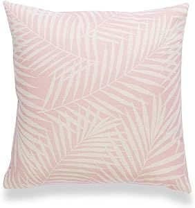 Hofdeco Spring Decorative Throw Pillow Cover ONLY, for Couch, Sofa, Bed, Pink Palm Leaf, 18"x18" | Amazon (US)