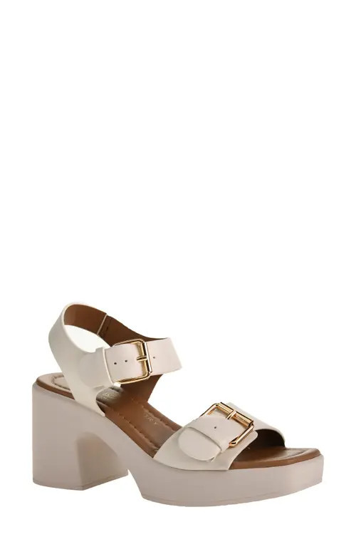Chinese Laundry Drew Ankle Strap Platform Sandal in Cream at Nordstrom, Size 10 | Nordstrom