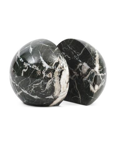 2pk 7in Marble Sphere Bookends | TJ Maxx