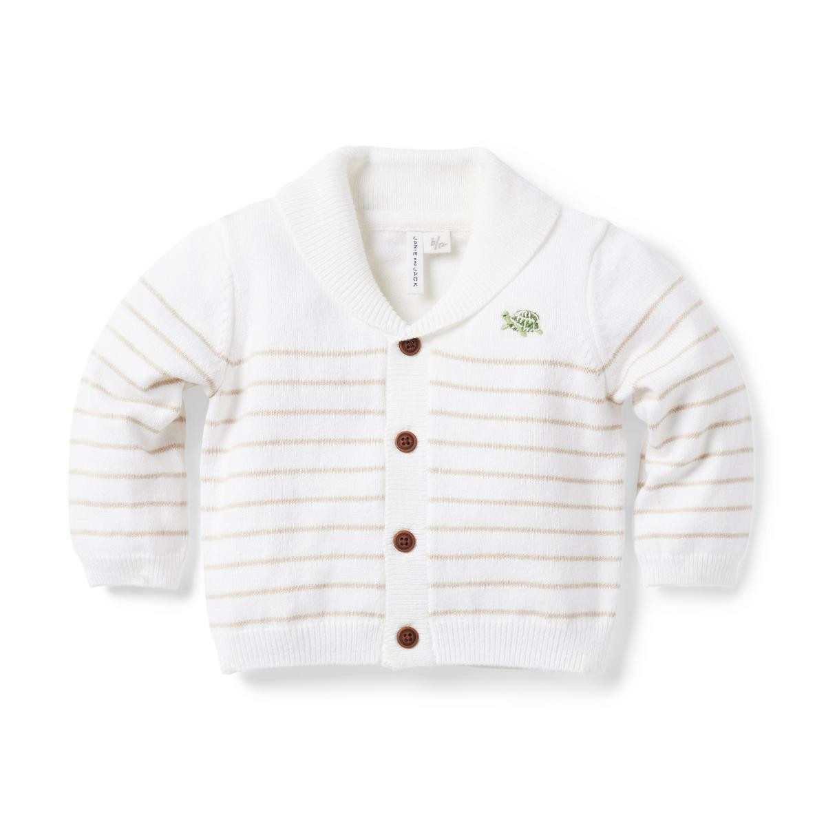 Baby Striped Shawl Collar Cardigan | Janie and Jack