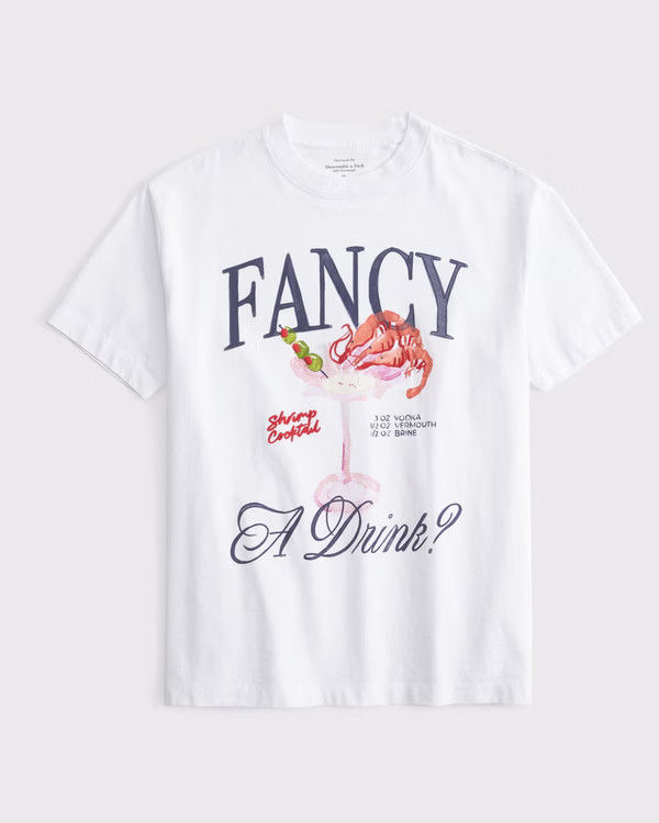 Oversized Shrimp Cocktail Graphic Tee | Abercrombie & Fitch (US)