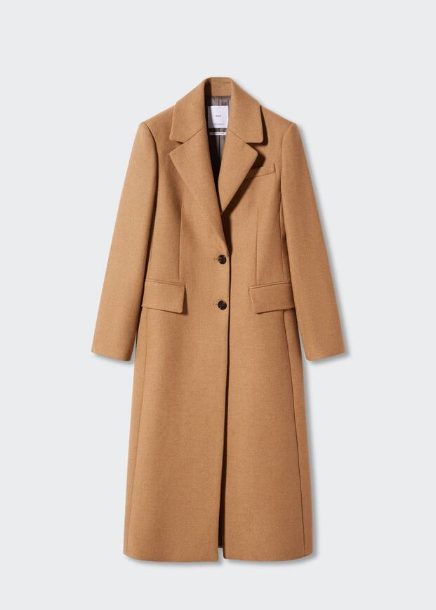 Double-breasted virgin wool coat -  Women | Mango USA | MANGO (US)
