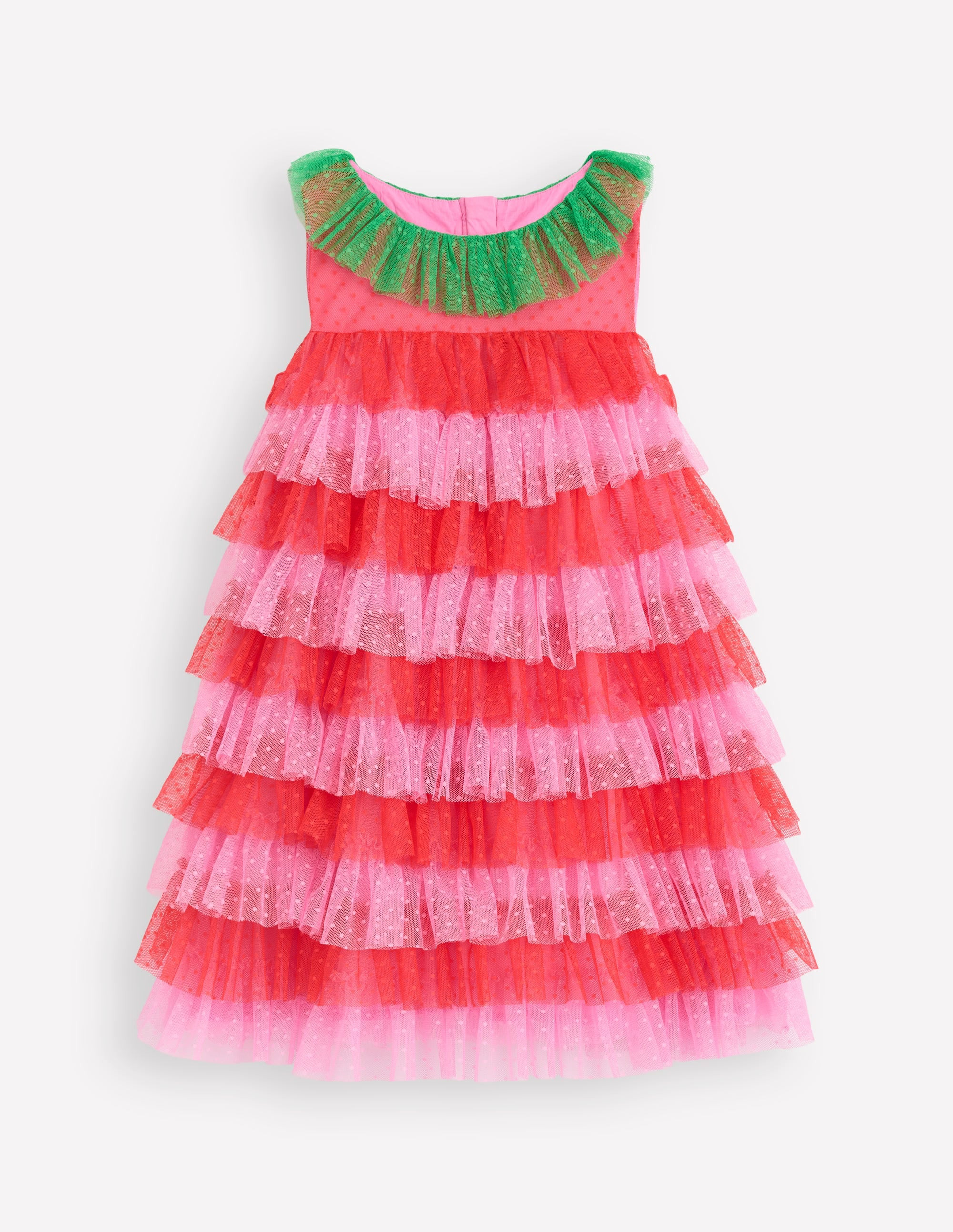 Strawberry Tulle Dress-Red/Pink | Boden UK