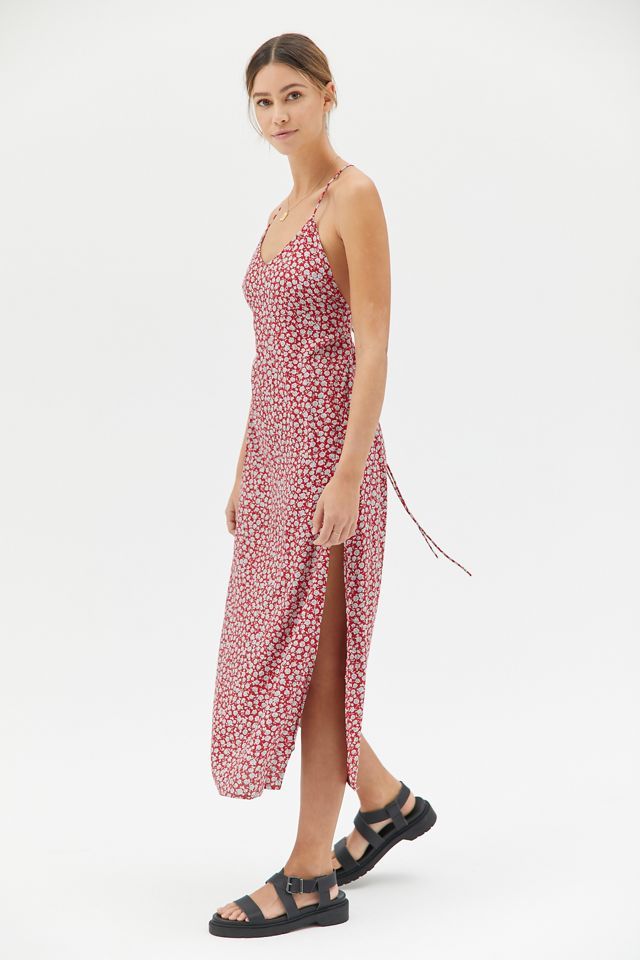 Motel Hian Floral Strappy Back Midi Dress | Urban Outfitters (US and RoW)