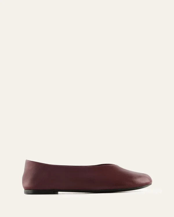 RHODE CASUAL FLATS MERLOT LEATHER | Jo Mercer (AU)