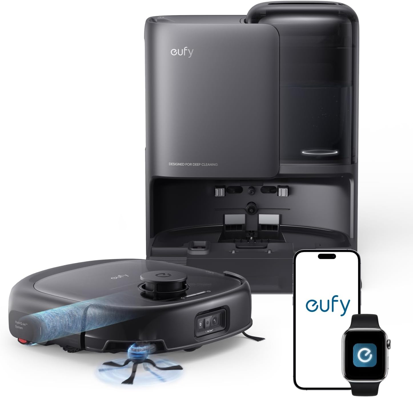 eufy Robot Vacuum E25, HydroJet System with Roller Mop, 20,000 Pa Turbo Suction, All-in-One Robot Vacuum and Mop Combo, Edge-to-Corner Cleaning, Zero-Tangle Design, AI Obstacle Avoidance (Upgraded) | Amazon (US)