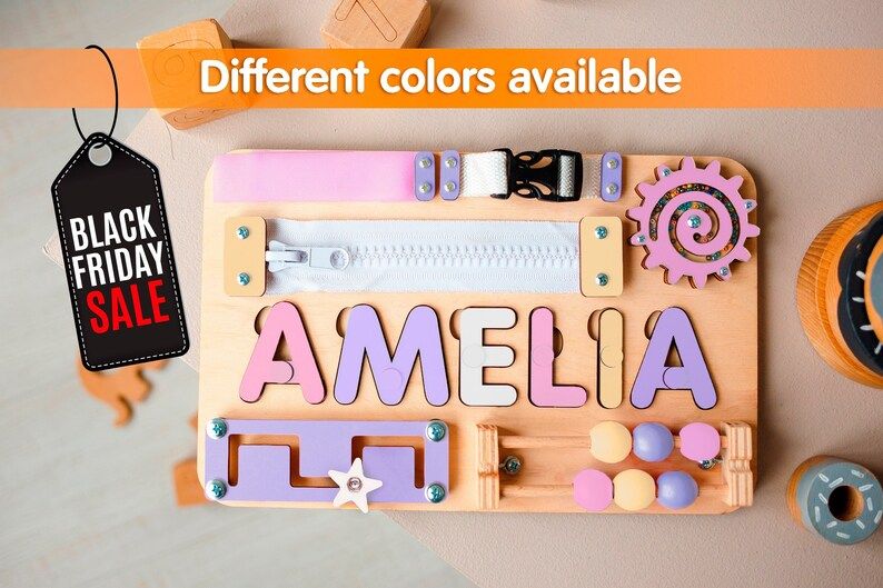 Name Puzzle Busy Board Personalized  Baby Gift Baby Shower Wooden Puzzle Montessori Toys First Bi... | Etsy (US)