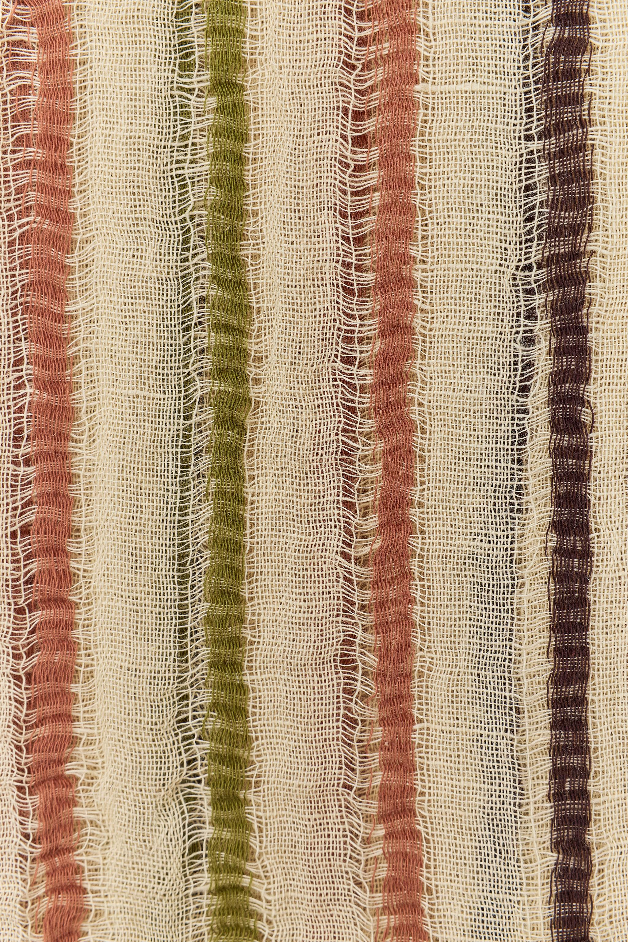 LINEN STRIPED SCARF | Zara US