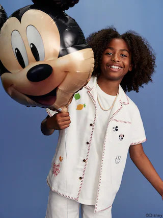 Old Navy x Disney© Linen-Blend Embroidered Pocket Shirt for Boys | Old Navy (US)