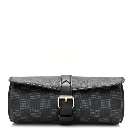 Damier Graphite 3 Watch Travel Case | FASHIONPHILE (US)