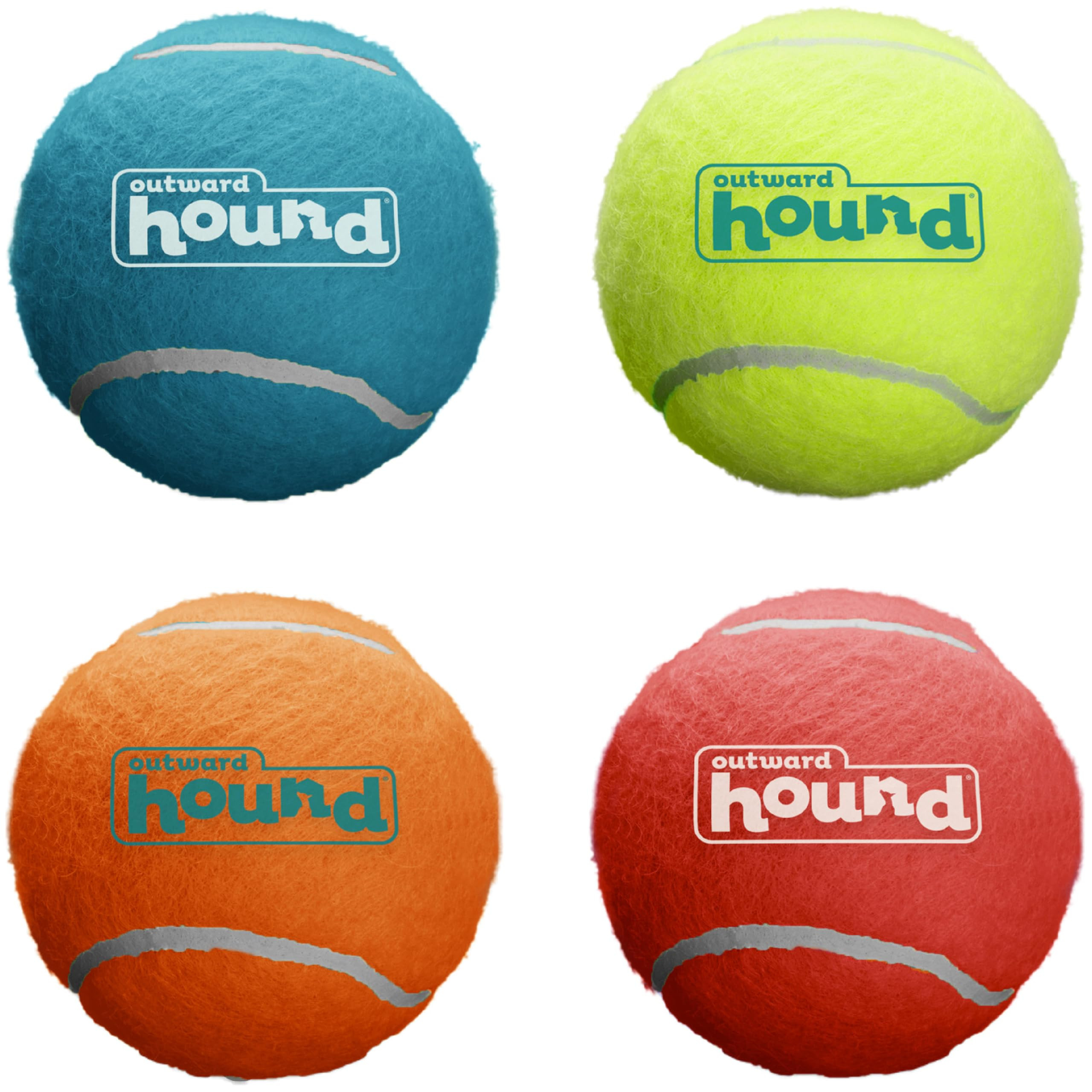 Outward Hound Squeaker Ballz 4-Pack Tennis Ball Dog Toys with Squeaker, Interactive Fetch Play fo... | Amazon (US)