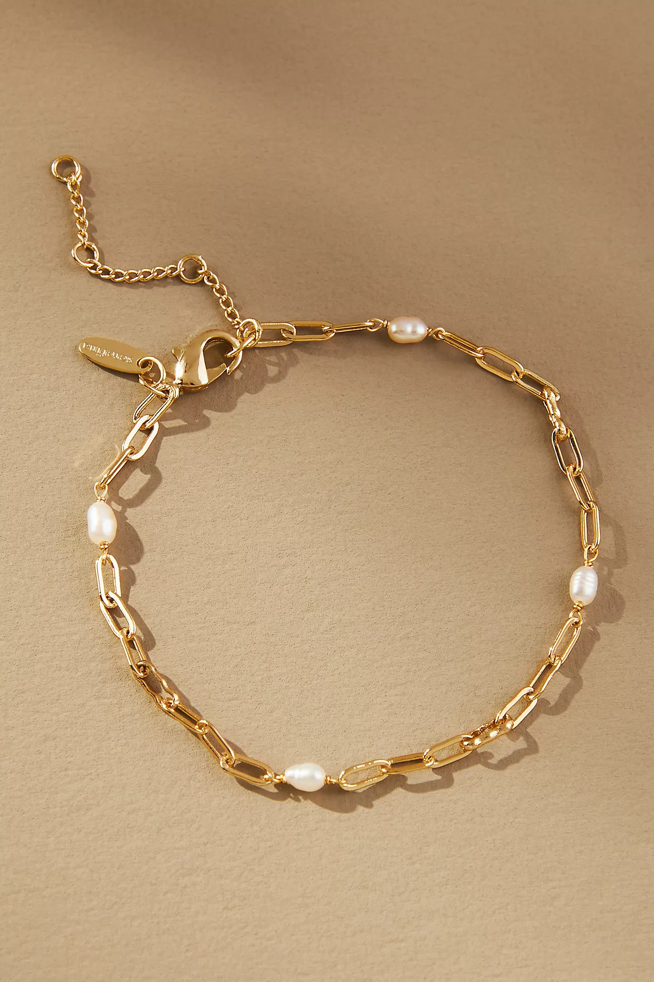 Delicate Paperclip Pearl Bracelet | Anthropologie (US)