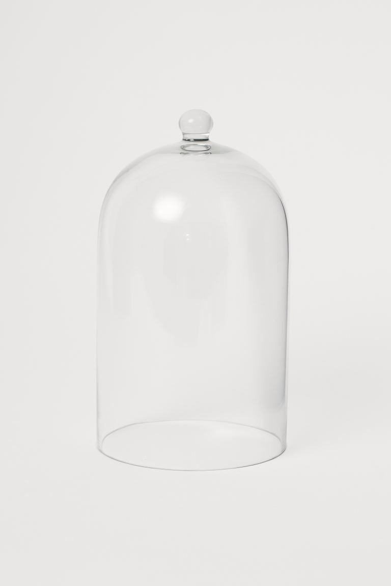 Clear glass dome with a knob at top. Diameter approx. 4 3/4 in. Height approx. 7 1/2 in.Compositi... | H&M (US + CA)