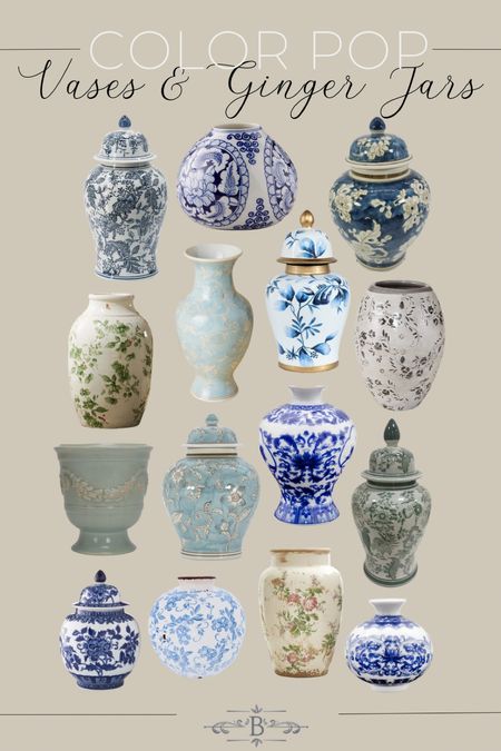 Rounded up our favorite vases and ginger jars! Add a pop of color to your decor!


#Vase #FlutedVase #WhiteBowl #chinoiserie #gingerjar #Anthropologie #urn #amazon #oriental 

#LTKSeasonal #LTKstyletip #LTKhome