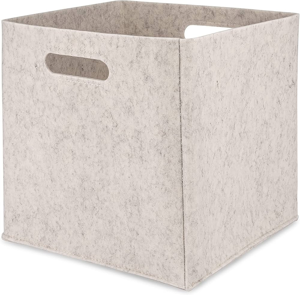 Parker Baby Felt Foldable Storage Cube Bin - 13 Inch Nursery Organizer for Diapers, Toys, and Mor... | Amazon (US)