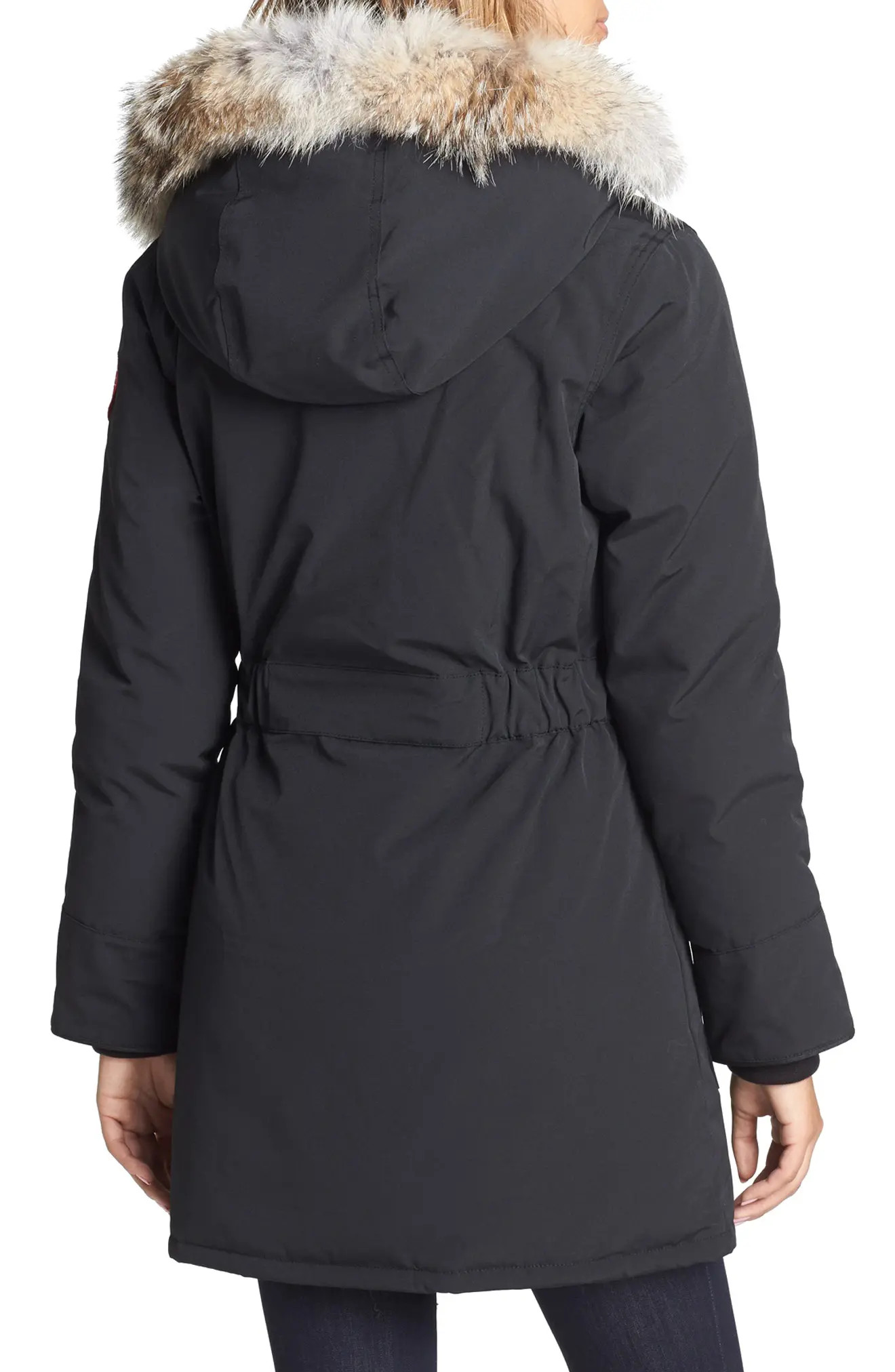 Women's Canada Goose Trillium Regular Fit Down Parka With Genuine Coyote Fur Trim, Size X-Small - Bl | Nordstrom