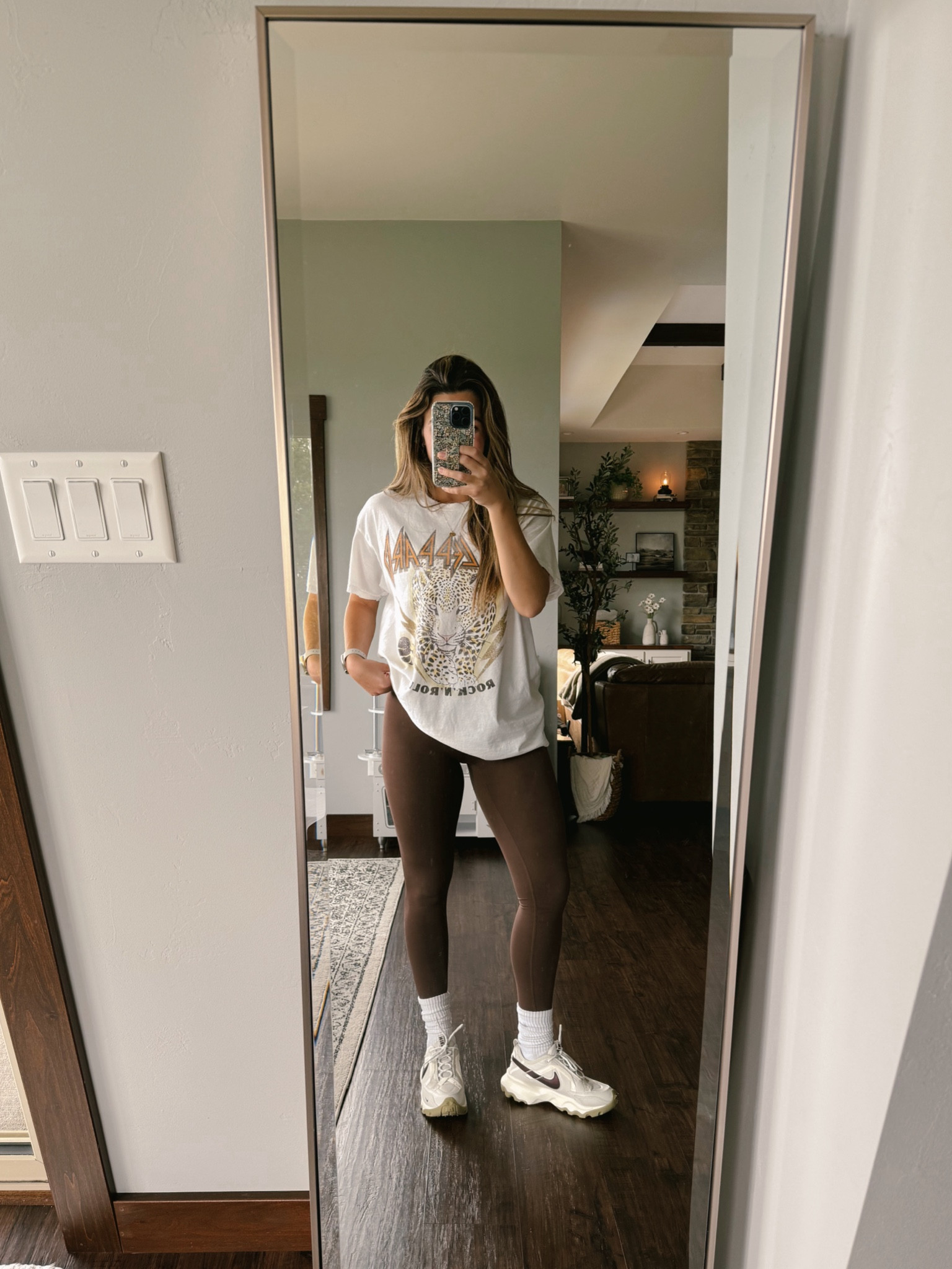 Size up 1/2 in the sneakers and down one size in the leggings🤎 

#LTKShoeCrush #LTKTravel #LTKU