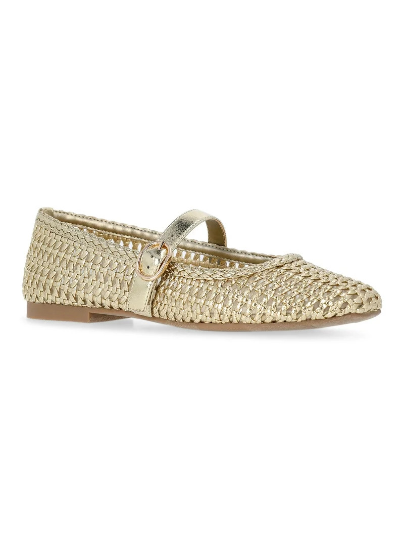 Time and Tru Women's Woven Ballet Flats | Walmart (US)
