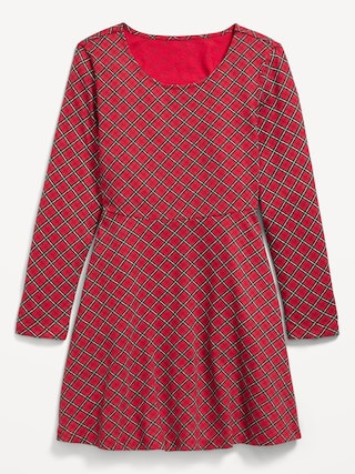 Printed Long-Sleeve Fit and Flare Dress for Girls | Old Navy (US)