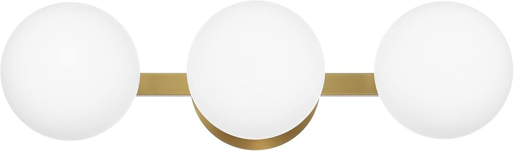 Bathroom Vanity Light Fixtures, Modern 3 Lights Globe Wall Sconce Lighting Aged Brass, Porch Wall... | Amazon (US)