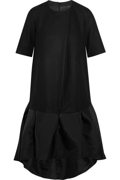 Mani ruffled satin and wool-blend mini dress | NET-A-PORTER (UK & EU)