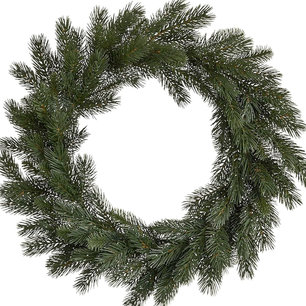 Christmas Wreath - 24 inch Artificial Wreath for Front Door - Green Pine Needles Wreath for Indoo... | Amazon (US)