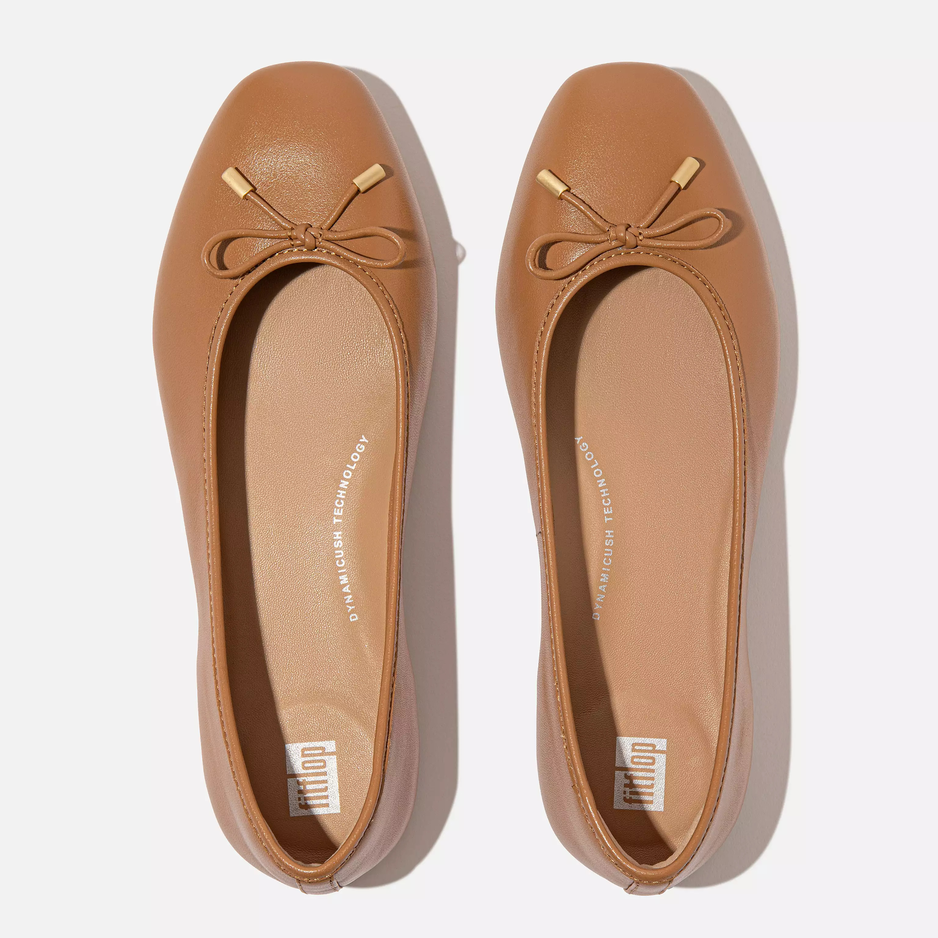 DELICATO Bow Soft Leather Ballerinas | FitFlop (US)