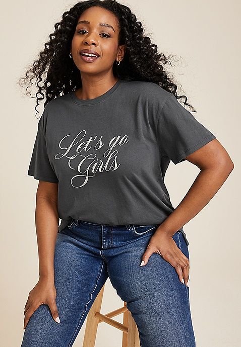 Plus Size Lets Go Girls Graphic Tee | Maurices