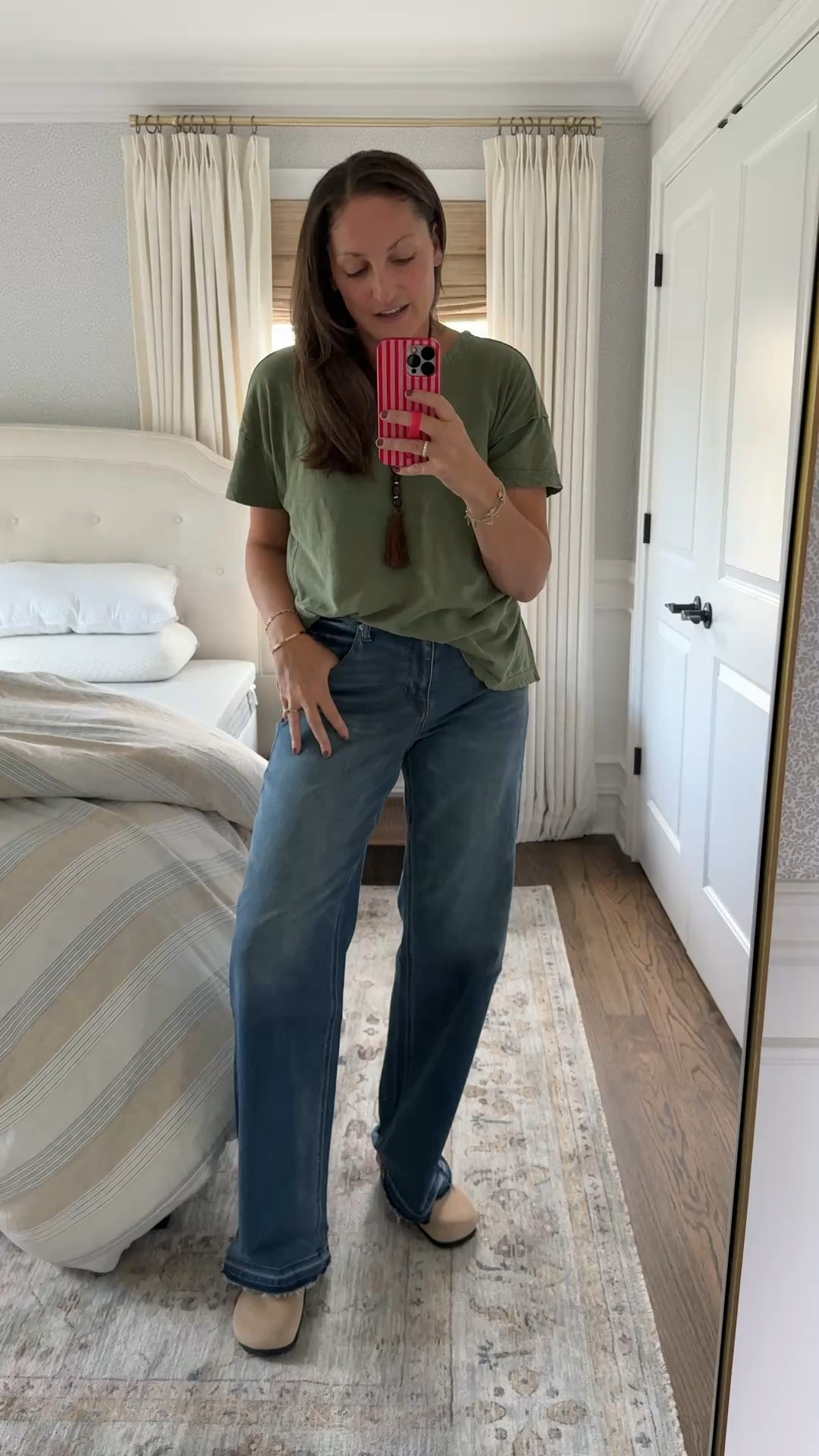 A few amazing new finds from @Quince worth sharing! First these $50 jeans are amazing: they fit like a glove, are true to size and have the perfect amount of stretch. I got them in the tall length because I’m 5’9”. I also LOVE these suede clogs that are cozy, come in a few colors and again so affordable!!

#LTKootd #LTKdayinmylife #LTKOver40