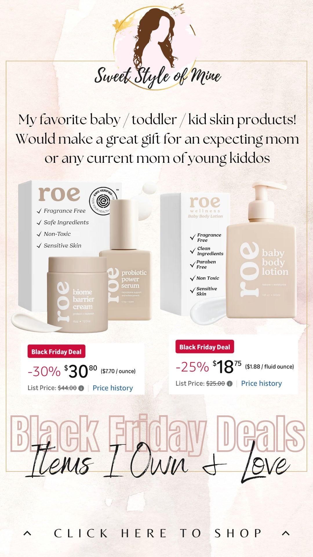 Black Friday deals: Roe Wellness baby and child skincare favorites 🎄❤️ would make a great gift for an expecting mom or moms of babies and toddlers 

#LTKGiftGuide #LTKCyberWeek #LTKHoliday