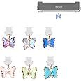 Butterfly Dust Plug Charms Compatible with Kindle, Micro USB Dust Plug, Set of 6 | Amazon (US)