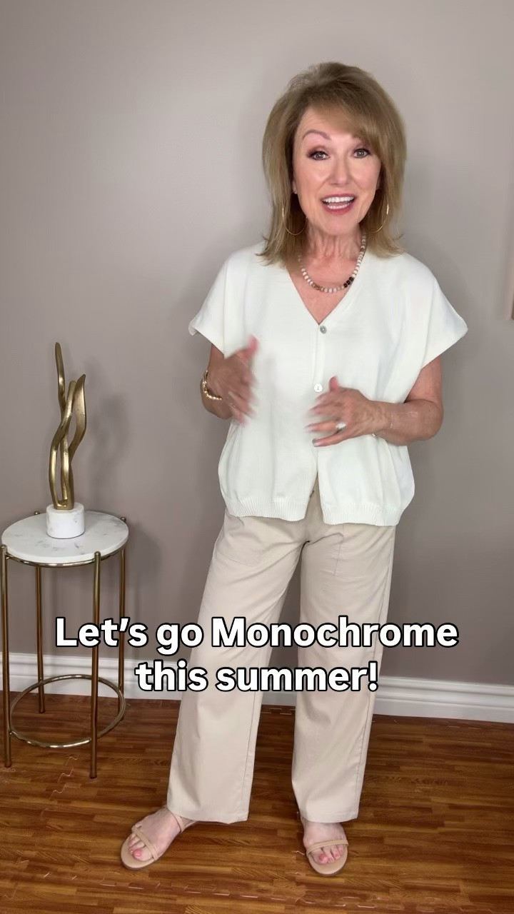 A monochrome look, especially in lighter shades, is the perfect summer look. And I love that this sweater can be worn two unique ways. 

The discount code expired on July 22nd, but both these pieces are so affordable!

#LTKootd #LTKSeasonal #LTKOver40