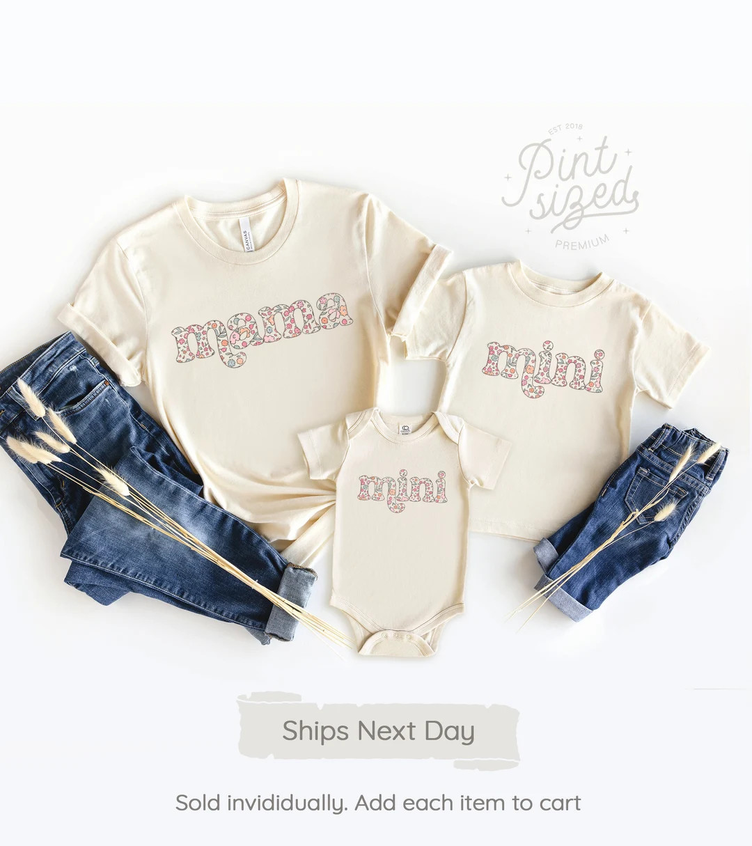 Mama and Mini Shirt Set - Floral Girl Mama T-shirt - Mama's Mini Toddler Tee - Mommy and Daughter... | Etsy (US)