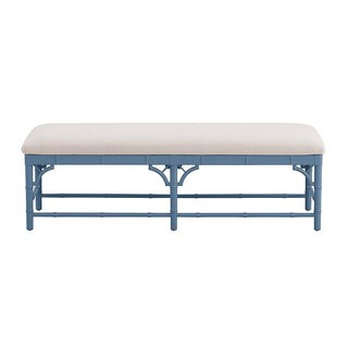 Dayna Bench with Sandberg Parchment Seat - Cornflower - Ballard Designs | Ballard Designs, Inc.