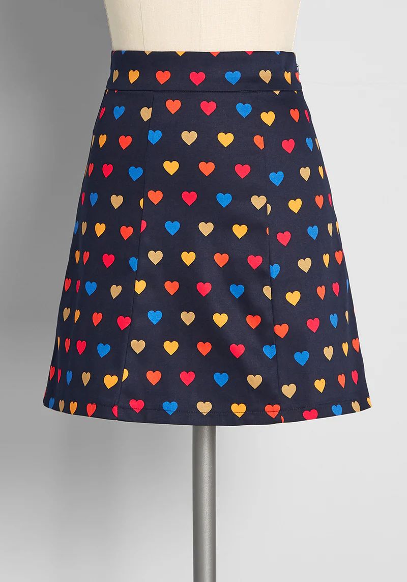 Calling All Hearts Mini Skirt | ModCloth