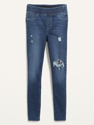 Extra High-Waisted Rockstar 360° Stretch Ripped Super Skinny Jeggings for Women | Old Navy (US)