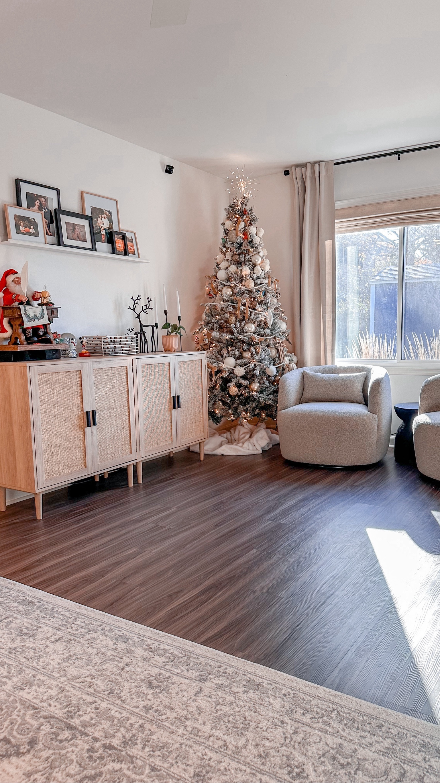 Last years set up of my favorite tree under $100!! I’ve had this tree for 6 Christmas’ now. It’s so easy to fluff, pretty and simple. 

UndeniablyElyse.com

Christmas tree, flocked tree, 6.5ft tree, Walmart Christmas finds, living room decor, neutral tree, neutral decor, Amazon finds, picture shelf, swivel chairs, boucle chairs, accent chairs, cozy corner

#LTKhome #LTKSeasonal #LTKfindsunder100