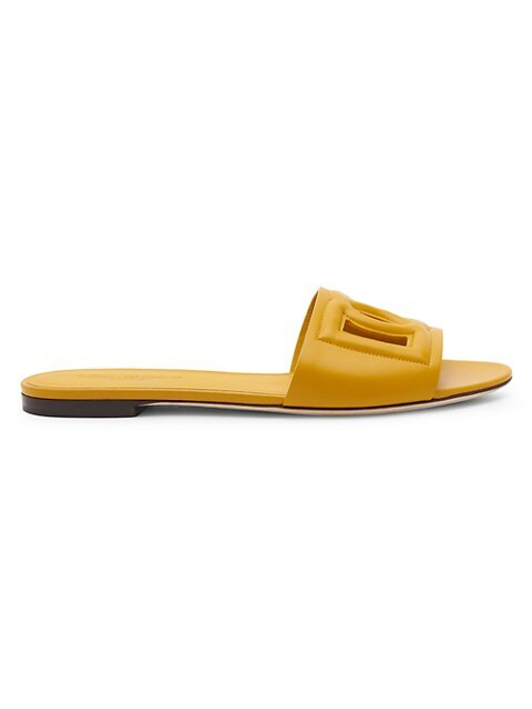 DG Cutout Leather Slides | Saks Fifth Avenue