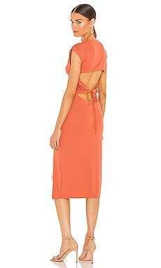 NBD Cousteau Midi Dress in Copper from Revolve.com | Revolve Clothing (Global)