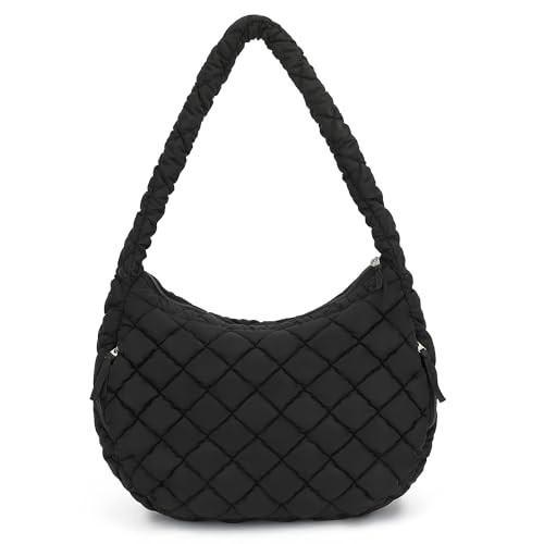 QYQMEYQ Tote Bag for Women, Large Puffer Bag and Work Bags with Zipper, Quilted Tote Bag for Travel, Daily, Work, Gym, Beach, Lightweight Nurse Quilted Shoulder Bag | Amazon (US)