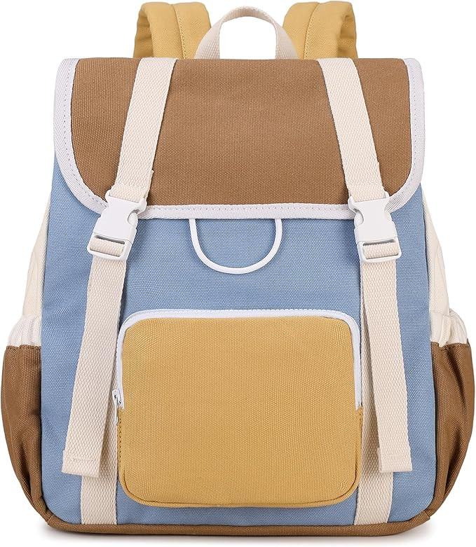 Girls Backpack Travel Backpack For School Kids Canvas Book Bag for Boys, Brown | Amazon (US)
